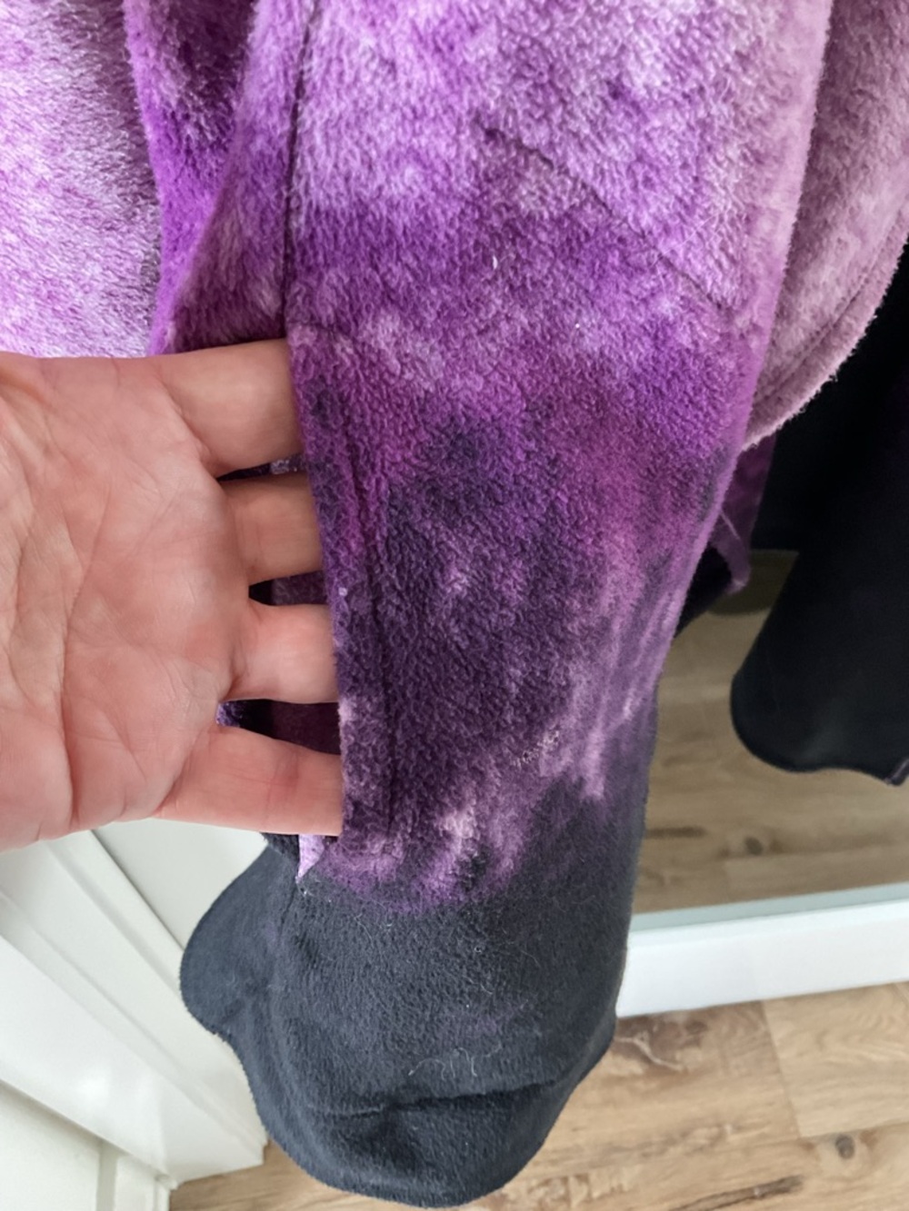Cuddl Duds Purple Ombre Hooded Open Cardigan L/XL - Picture 4 of 6